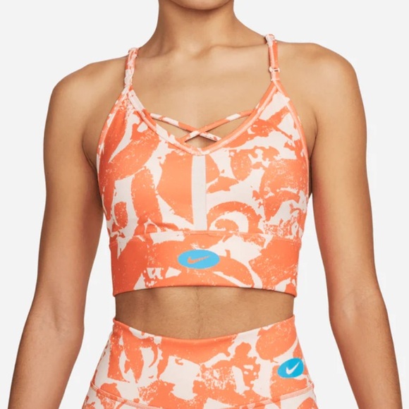Nike Dri-FIT Orange Sports Bra - Picture 1 of 5